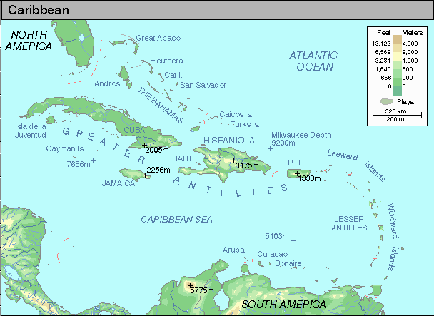 Cuba, Jamaica, Hispaniola, and Puerto Rico [map]