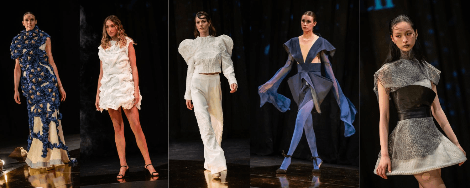 Katsiaryna Piatsevich collection on the runway at Harper