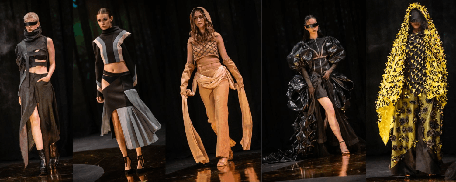 Natalia Rojas Soto collection on the runway at Harper