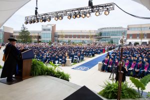 President Ken Ender addresses graduates