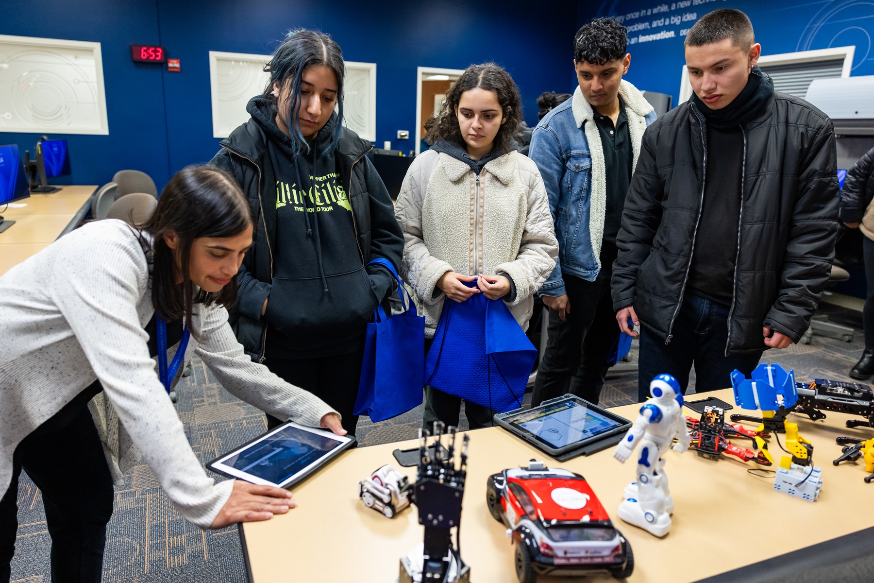 AI Certificates Annabel Hasty and students look at AI technology tools