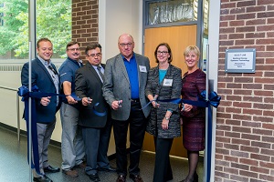 Leaders cut the ribbon at the BEST Laboratory dedication ceremony