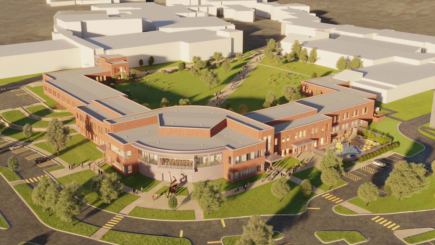 Business and Social Sciences Building exterior rendering