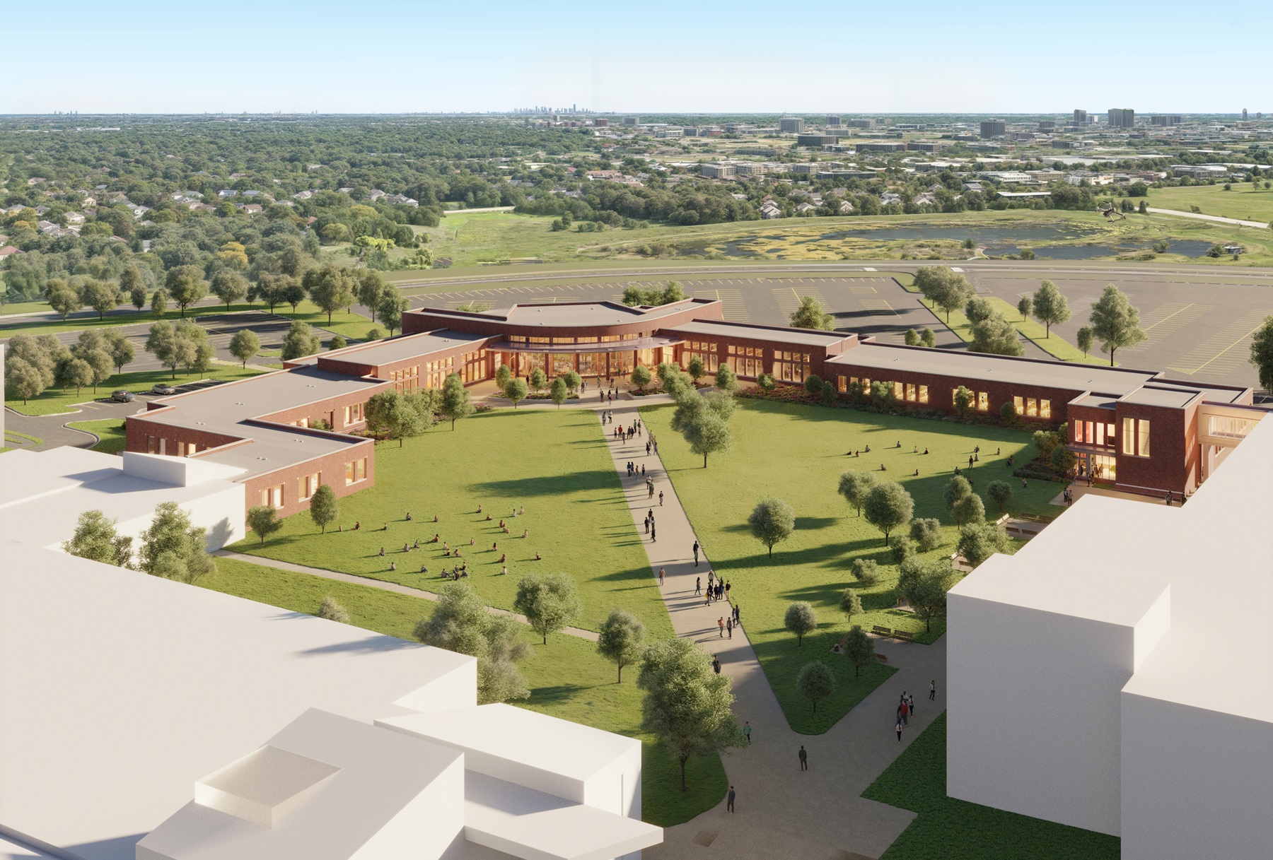Business and Social Sciences Building exterior rendering