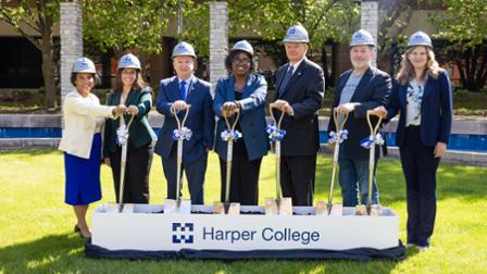 Harper College leaders break ground on the Business and Social Sciences Building
