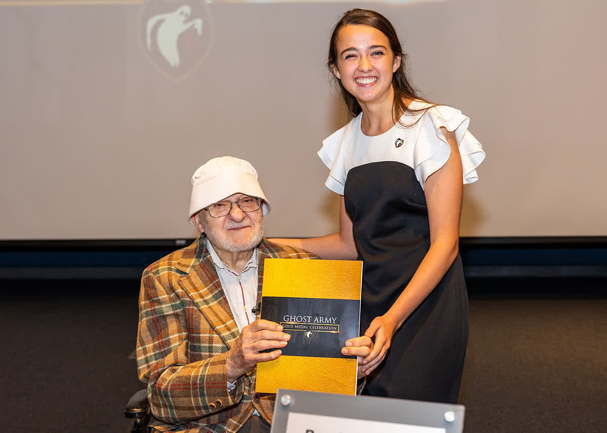 Bernie Bluestein Congressional Gold Medal Event - Madeline Christianson Ghost Army Family Ambassador