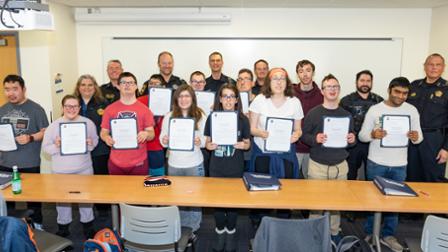 Citizen's Letter of Appreciation Ceremony CSI Students Harper College Police Department