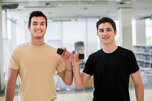 Anthony Tamras and Drake Roberts hold the DeoBlock