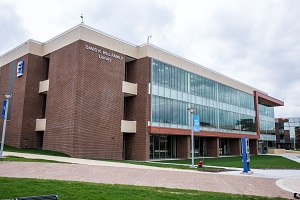 Exterior shot of new library