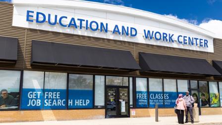 Exterior of the Education and Work Center in Hanover Park