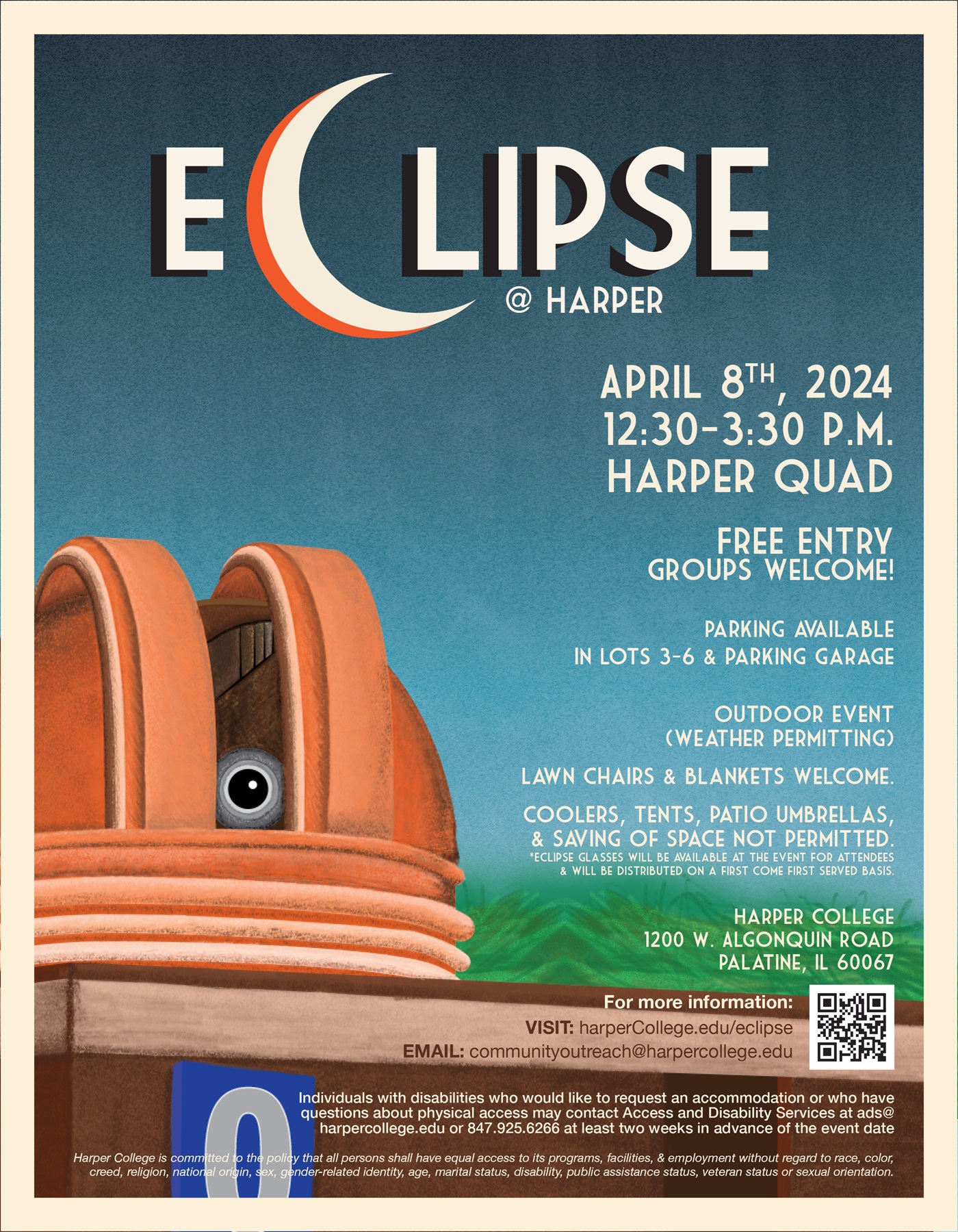 Harper eclipse event flyer