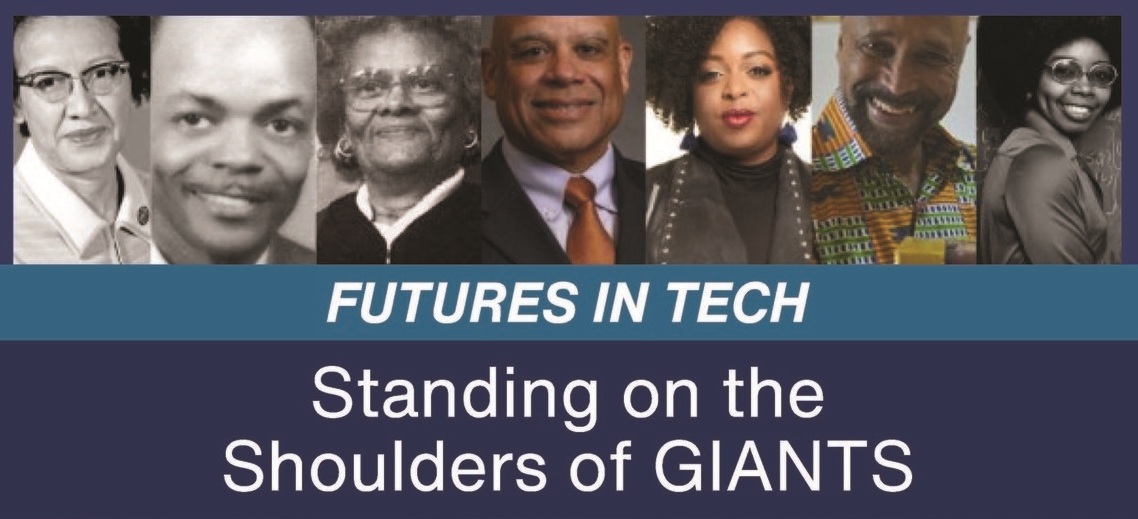 Black leaders in technology are featured along with the title of the event