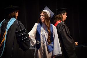 Gabriela Sanchez receives diploma