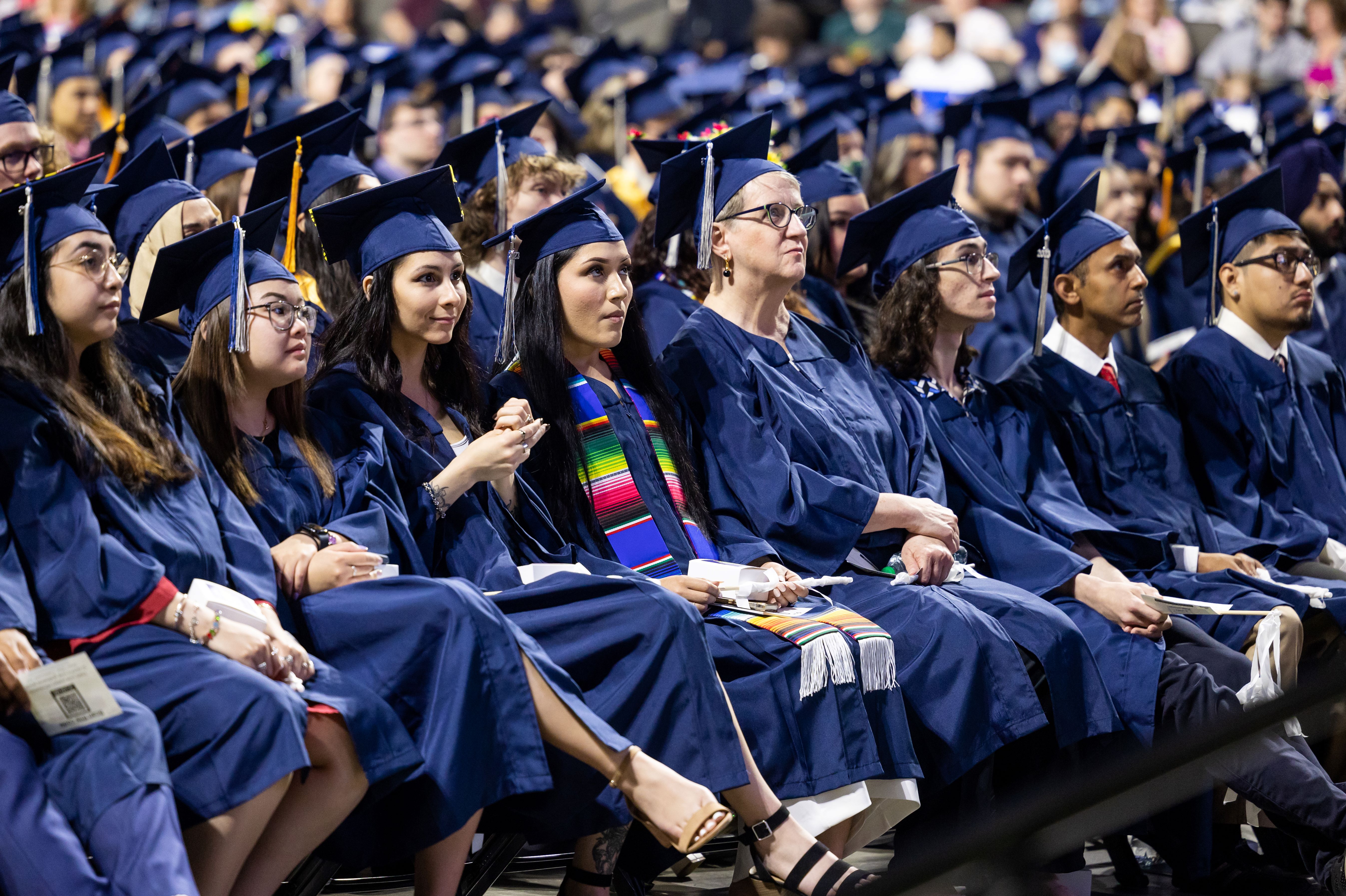 A group of graduates sitting