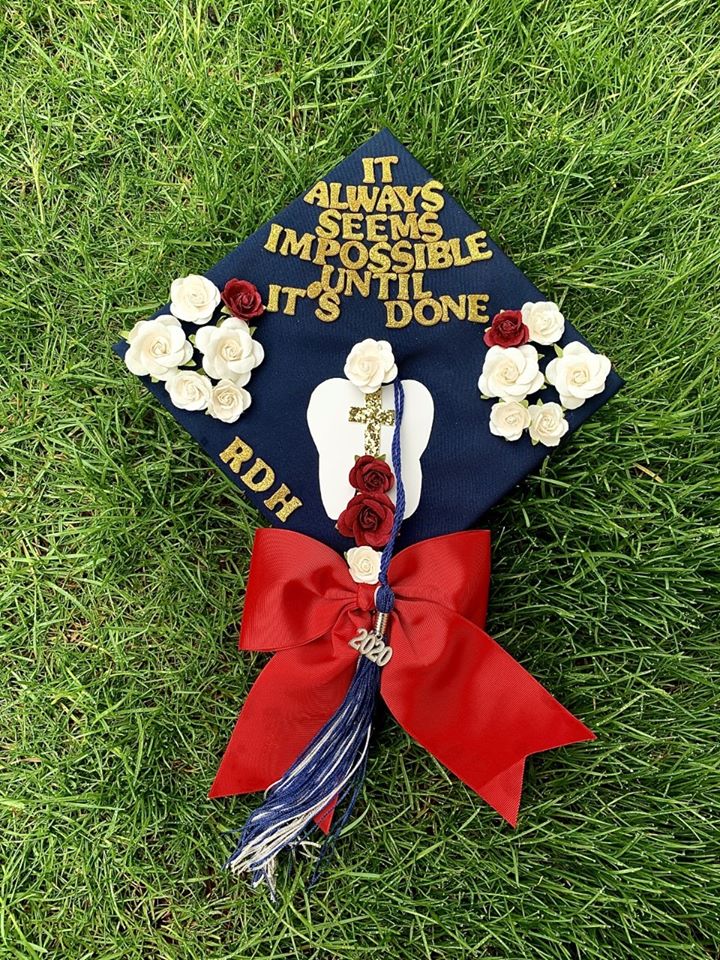 Decorated cap by Harper graduate