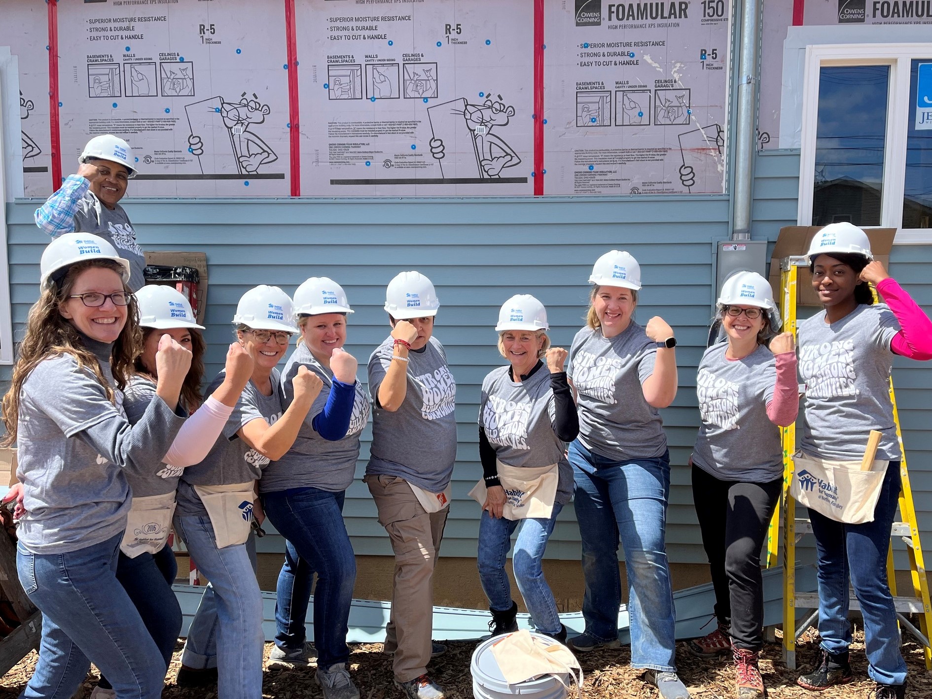 Harper women at the Habitat for Humanity house