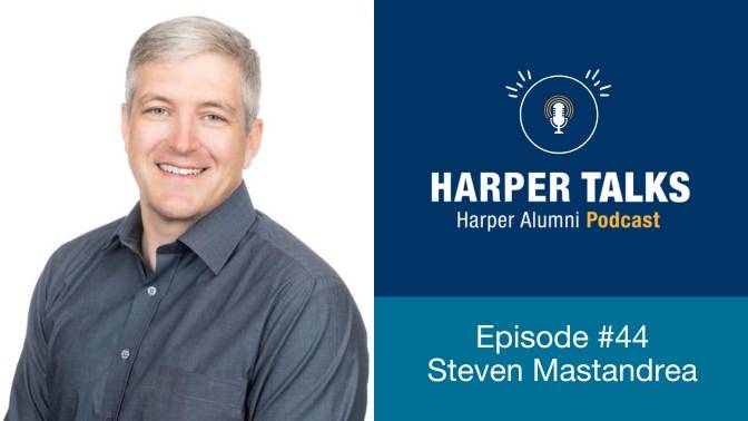 Harper Talks logo featuring Steven Mastandrea