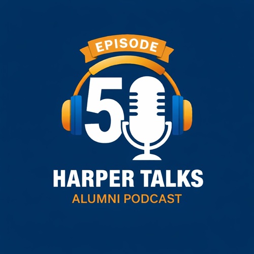 Harper Talks 50 Episodes Logo