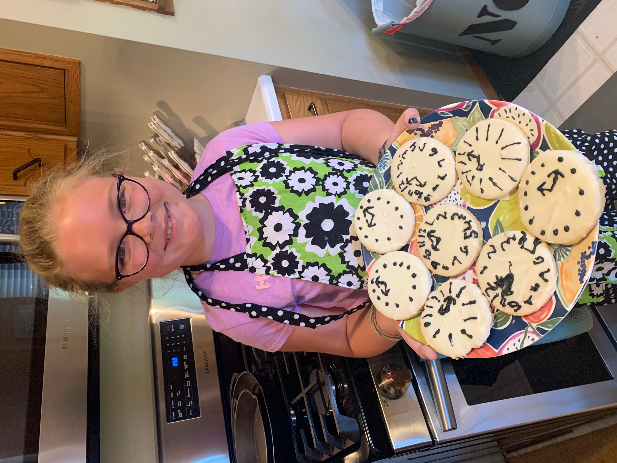 InZone camper holds the cookies she made