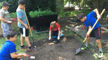InZone campers on a digging excursion