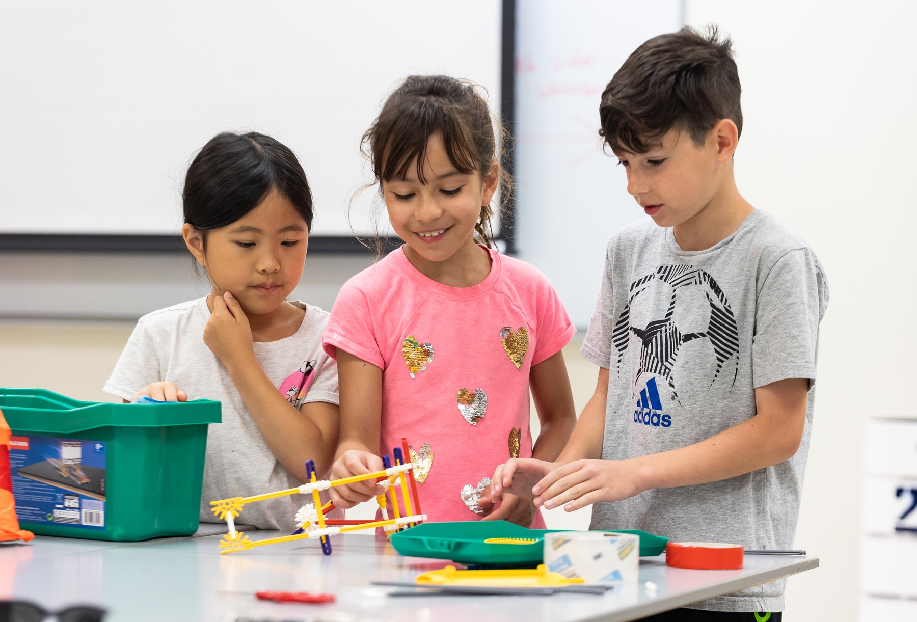 Students take part in STEM challenges during Harper College's InZone Summer Camp.