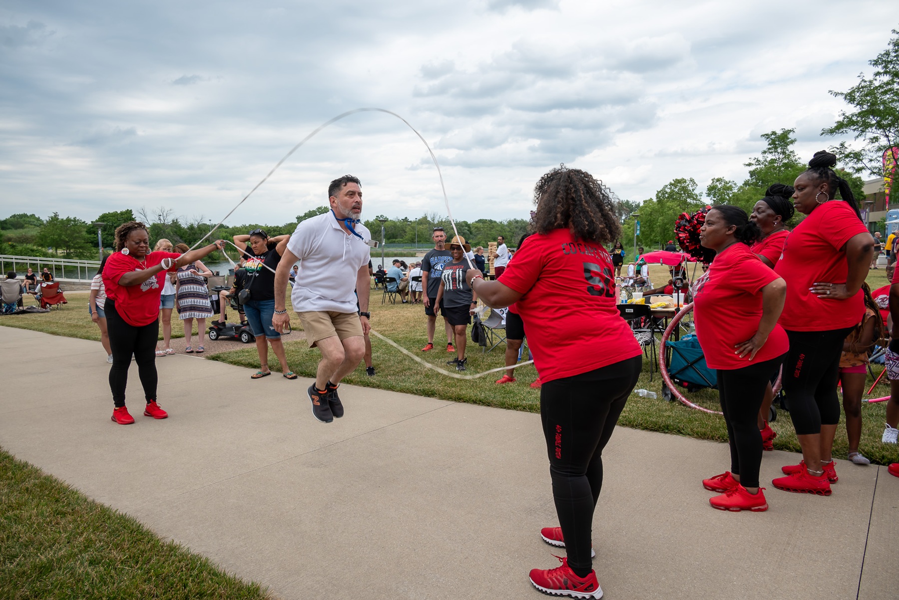 Attendees enjoy double-dutch at Juneteenth in the Burbs