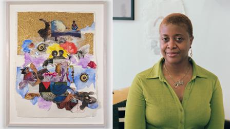 Krista Franklin's "I'm Dreaming the Same Thing Too" is pictured next to a photo of the artist.