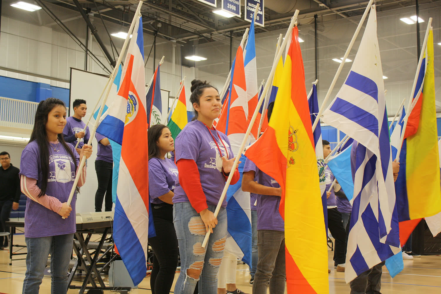 The flag ceremony at the 19th annual Latino Summit
