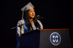 Marwil Chirinos addresses fellow graduates