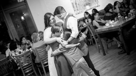 Mercado family on the dance floor at their wedding