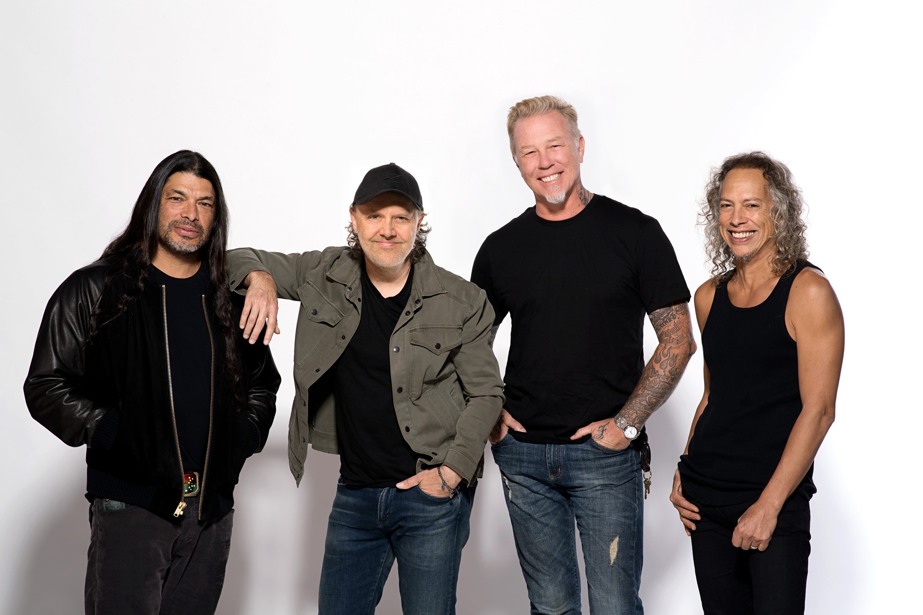 The members of Metallica stand for a publicity photo