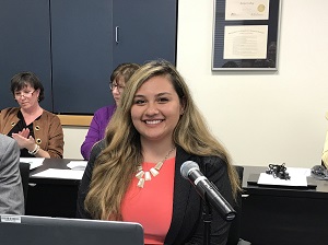 Niki Safakas at board table