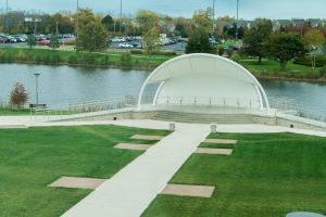 The outdoor pavilion at Harper College