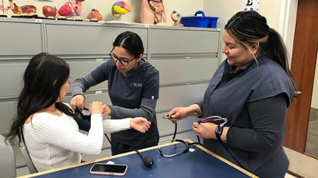 A group of Rush University Medical Center medical assistant apprentices at Harper College.