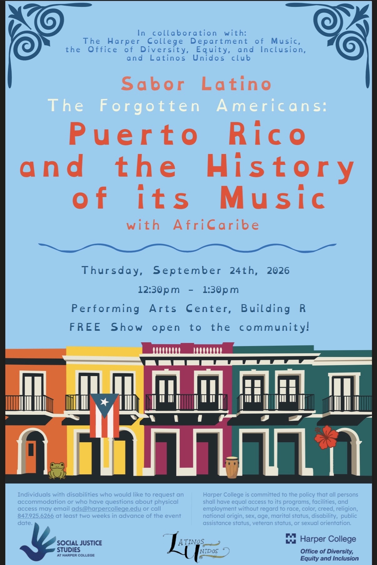 A poster promoting Sabor Latino on September 24 is pictured