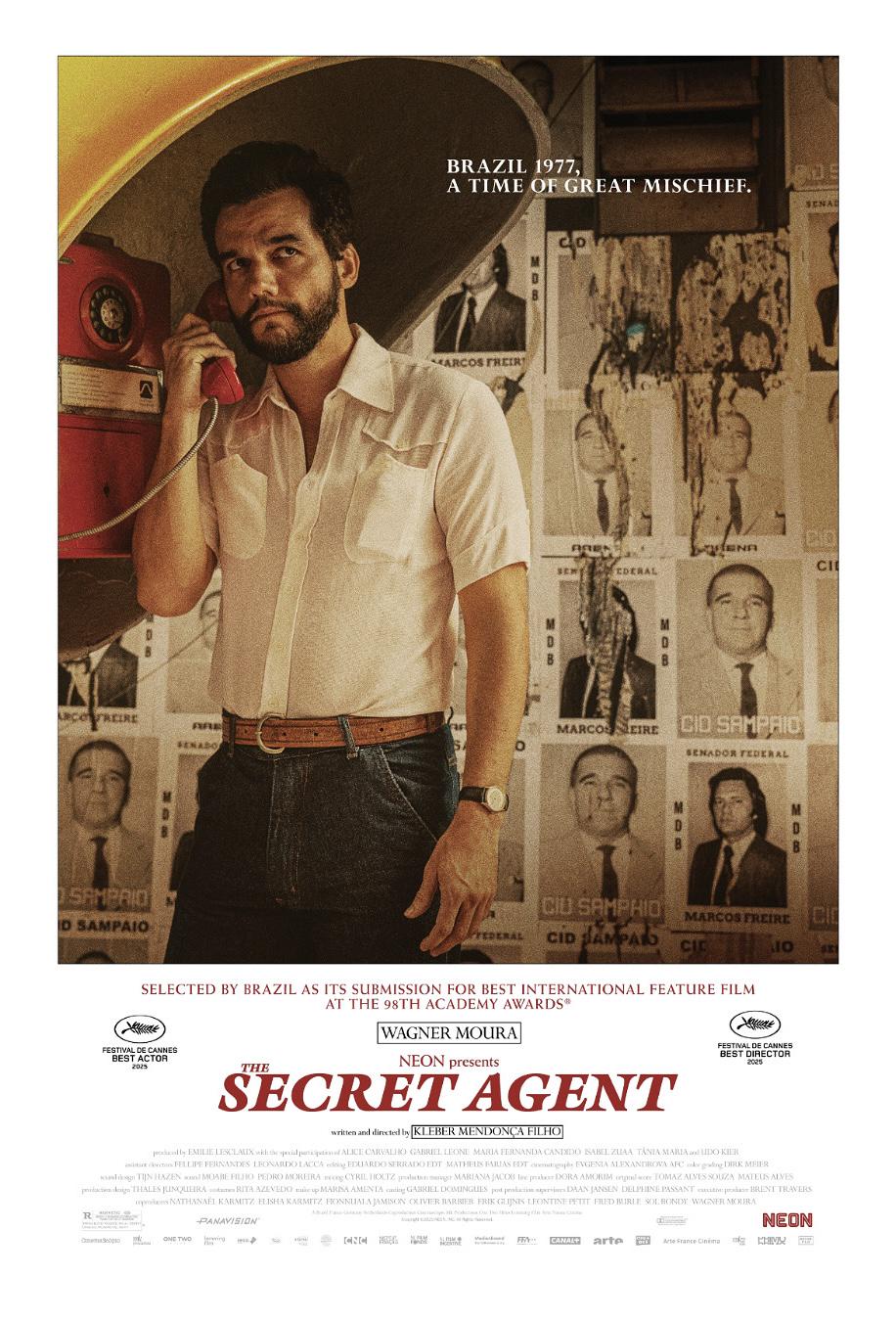 The Secret Agent poster starring Wagner Moura