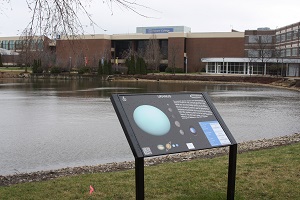 Solar System Poster on the outside of the Harper lake