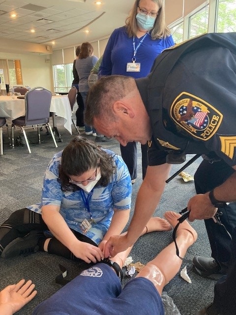 Stop the Bleed training class employees department of risk management