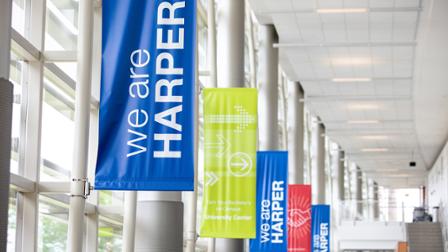 We are Harper flags in Avante Center