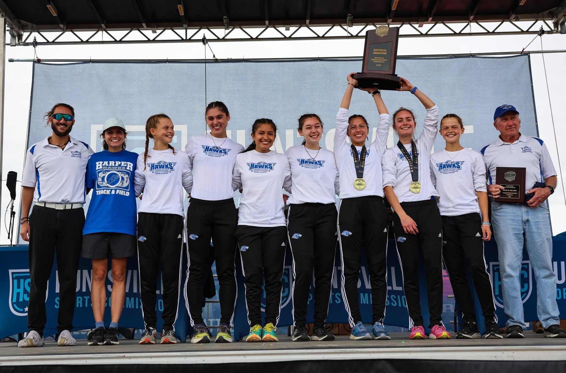 The Harper College Women's Cross Country Team won the 2023 DIvision III National Championship.