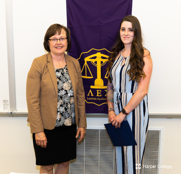 Carol Carlson-Nofsinger, Coordinator of Paralegal Studies and Ashley Ernst photo