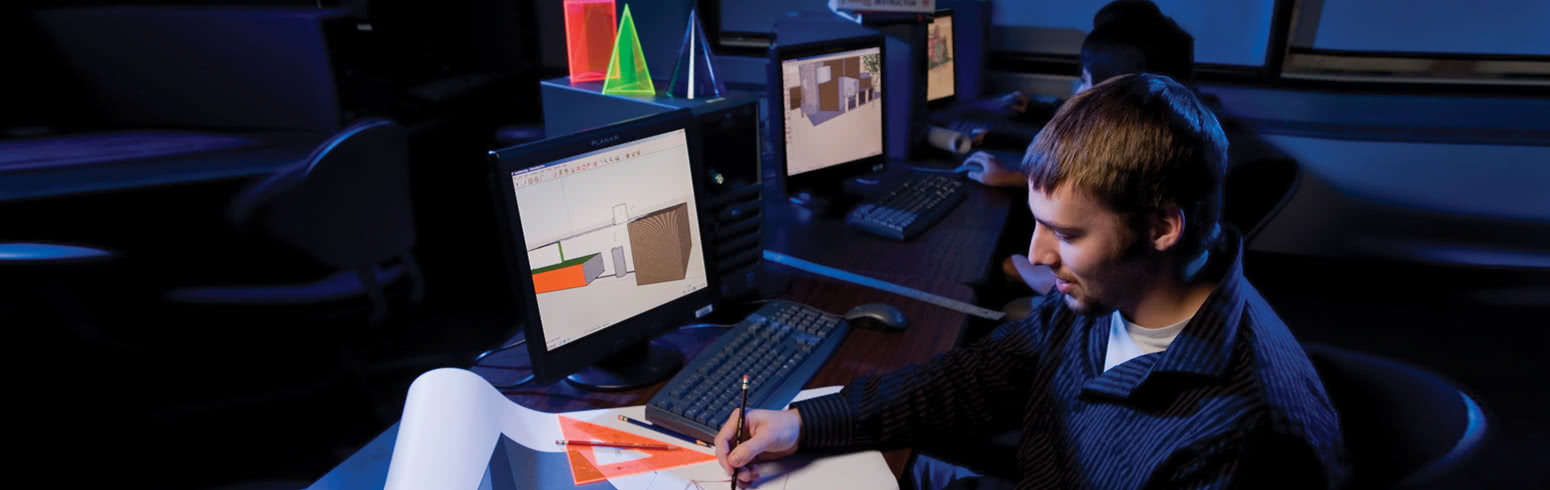 Professor explains an Architectural CAD project