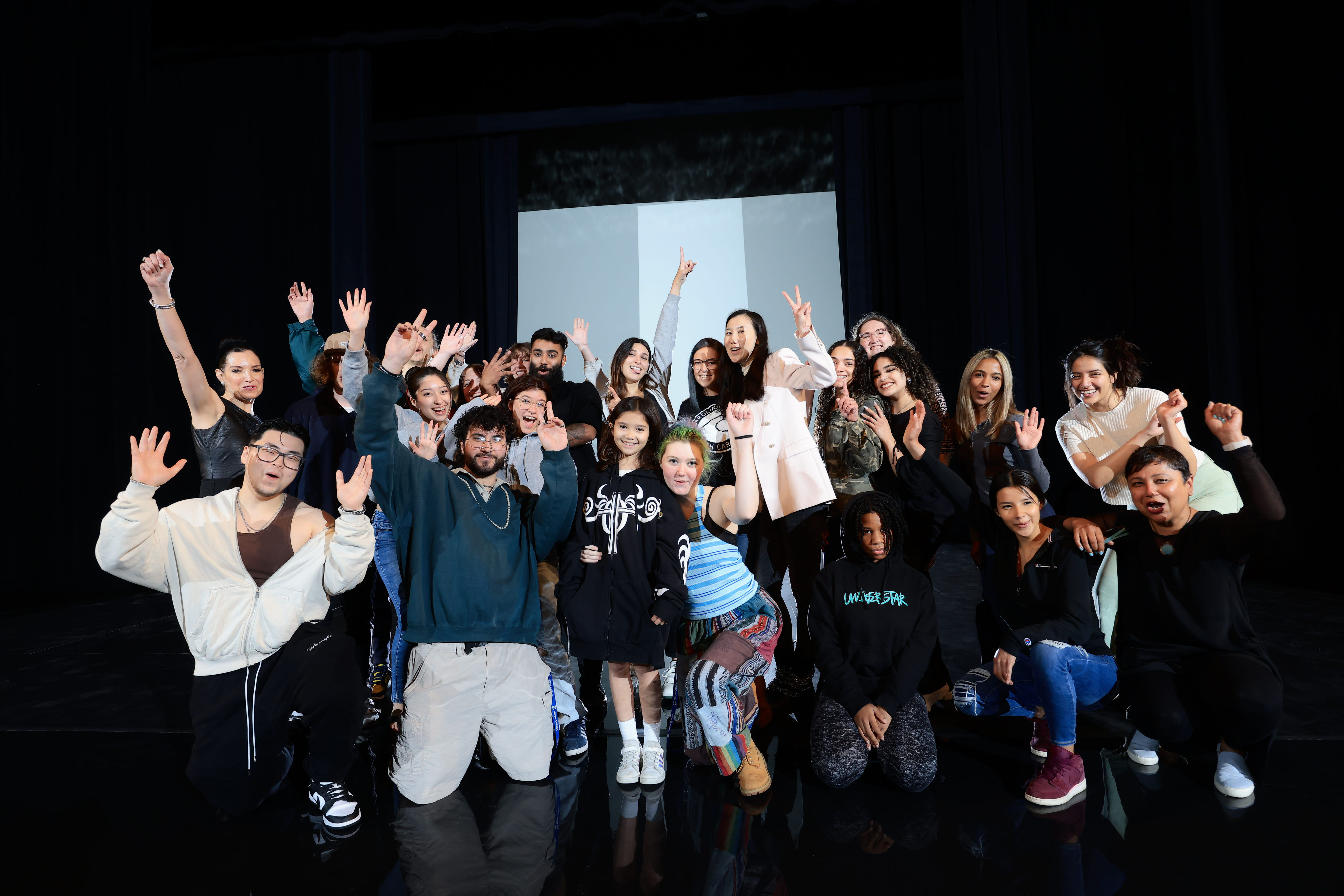 Group photo of all the fashion students