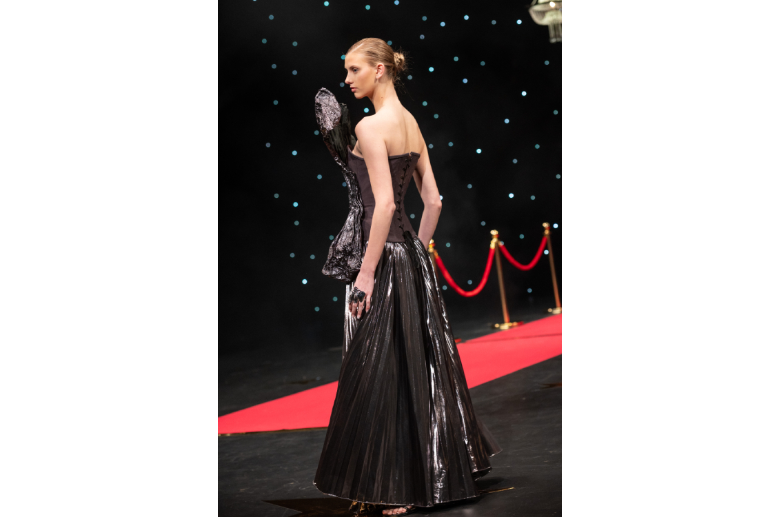 model on the runway
