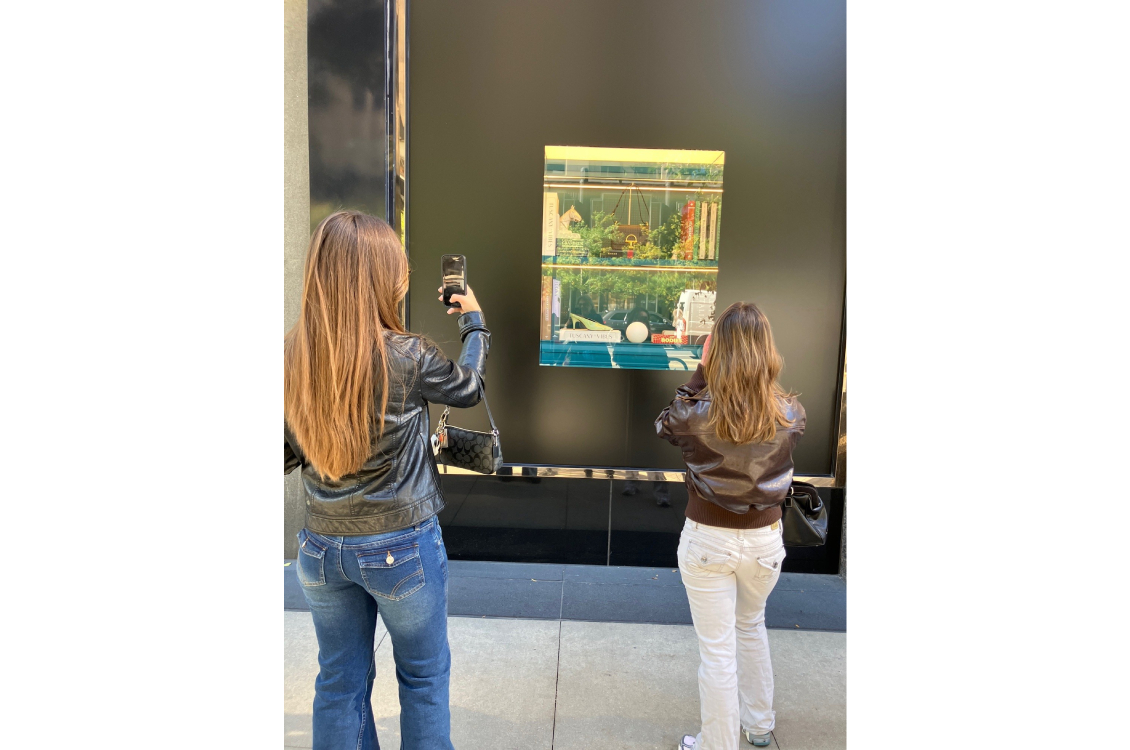 Observing excellence in window displays along Michigan Avenue.