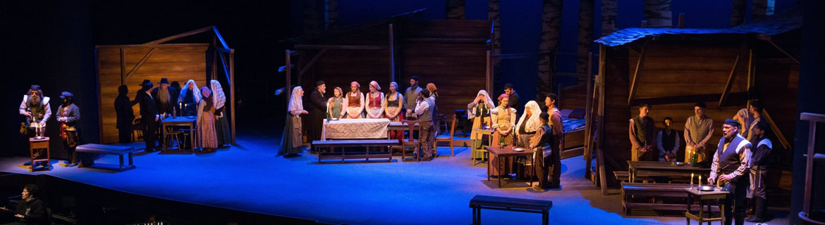 Performers in a theatrical play