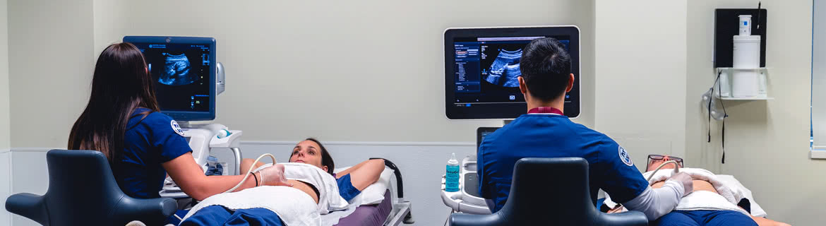 Diagnostic medical sonographers conduct ultrasounds on patients.