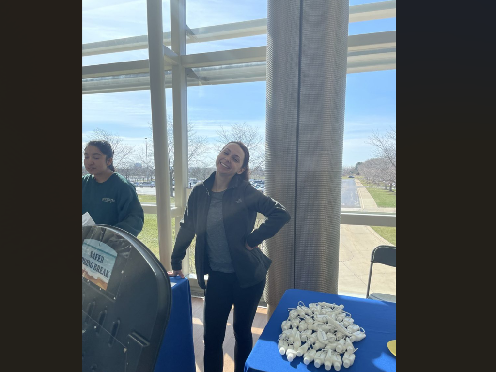 Nutrition student smiles at health fair