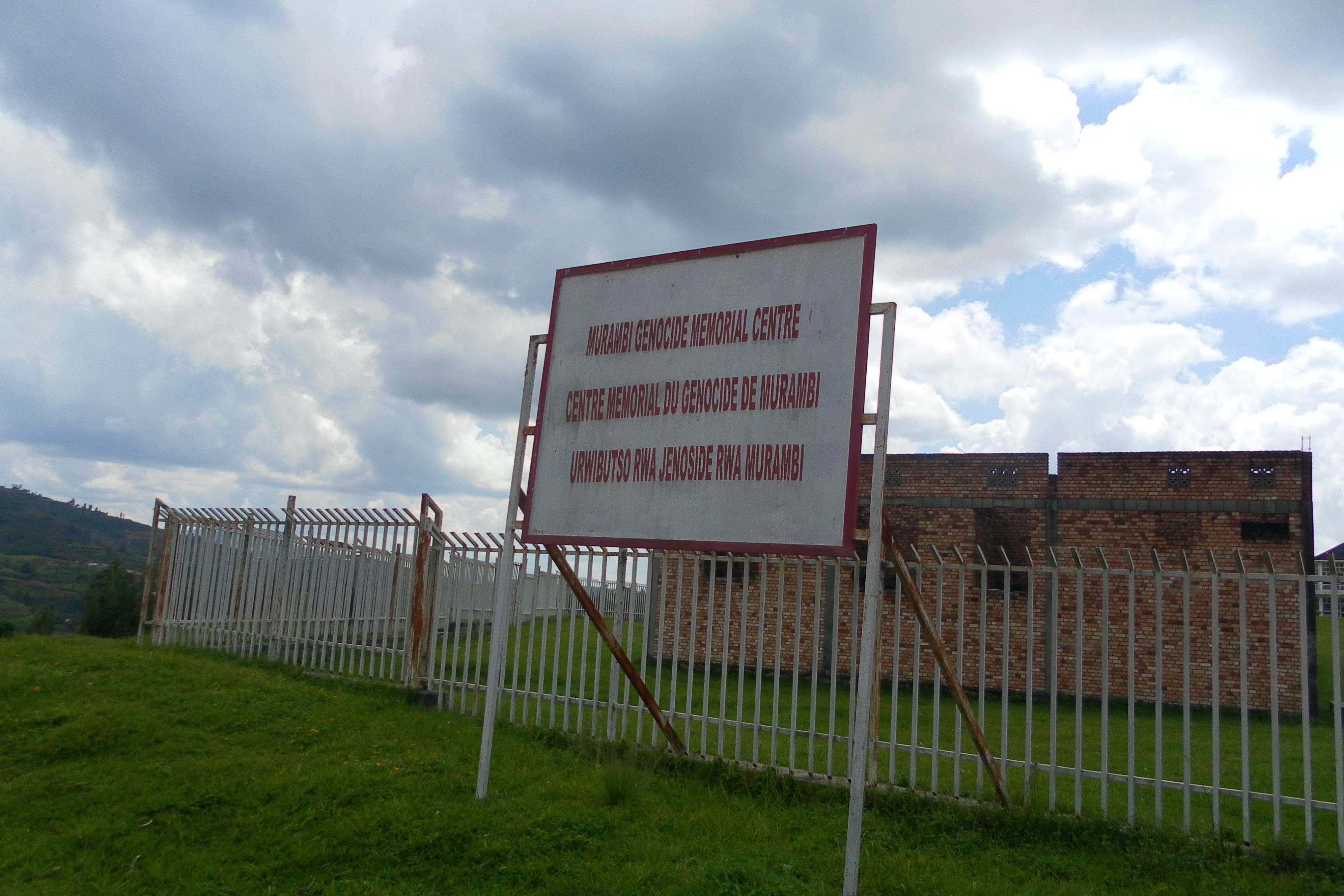 Entrance sign for the Murambi Genocide Memorial Centre