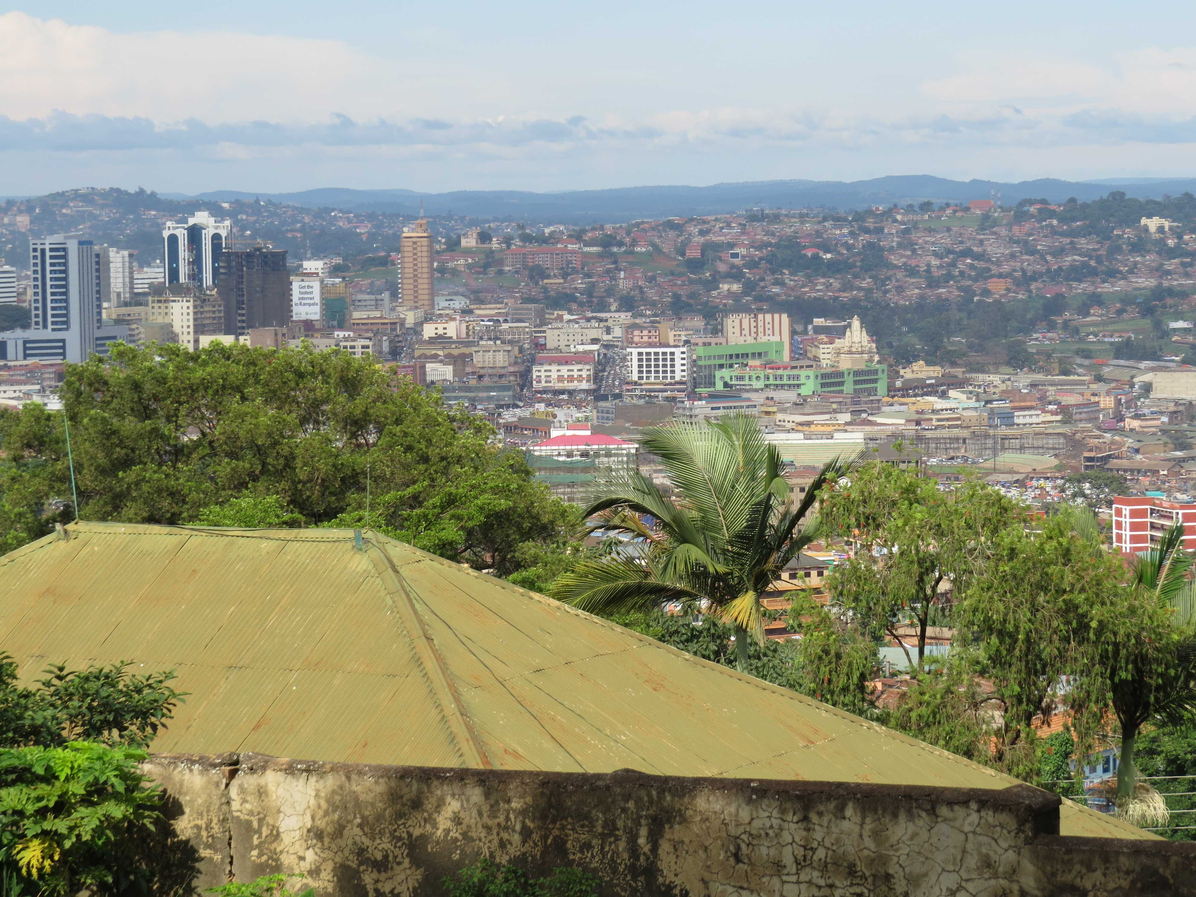 a view of the city of Kampala in Africa